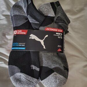 Puma Mens No Show Socks 10 pairs